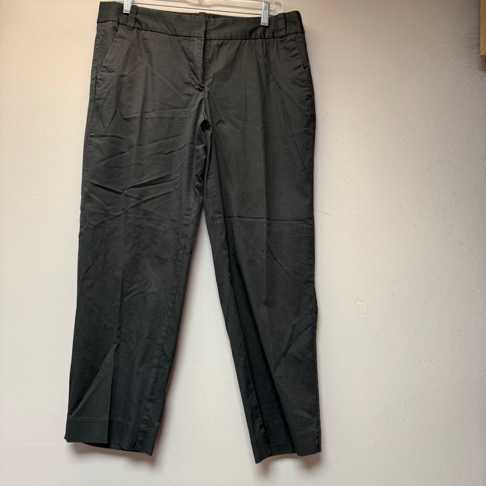 J.Crew Cocktail Capri Pants Women 8 Grey Excellent City Fit Cotton Stretch 13679